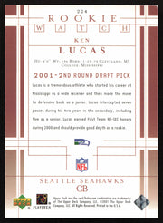 Ken Lucas Autographed 2001 Upper Deck Rookie Card #224 Seattle Seahawks SKU #260533