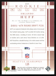 Orlando Huff Autographed 2001 Upper Deck Rookie Card #243 Seattle Seahawks SKU #260535