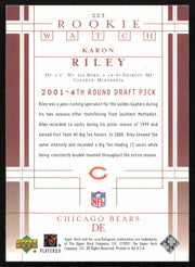 Karon Riley Autographed 2001 Upper Deck Rookie Card #223 Chicago Bears SKU #260536