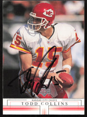Todd Collins Autographed 2001 Upper Deck Card #78 Kansas City Chiefs SKU #260538