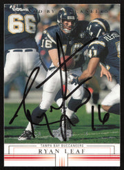 Ryan Leaf Autographed 2001 Upper Deck Card #161 San Diego Chargers SKU #260539
