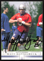 Matt Hasselbeck Autographed 2001 Upper Deck Card #155 Seattle Seahawks SKU #260540