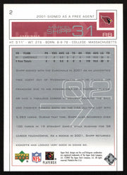 Marcel Shipp Autographed 2002 Upper Deck Card #2 Arizona Cardinals SKU #260550