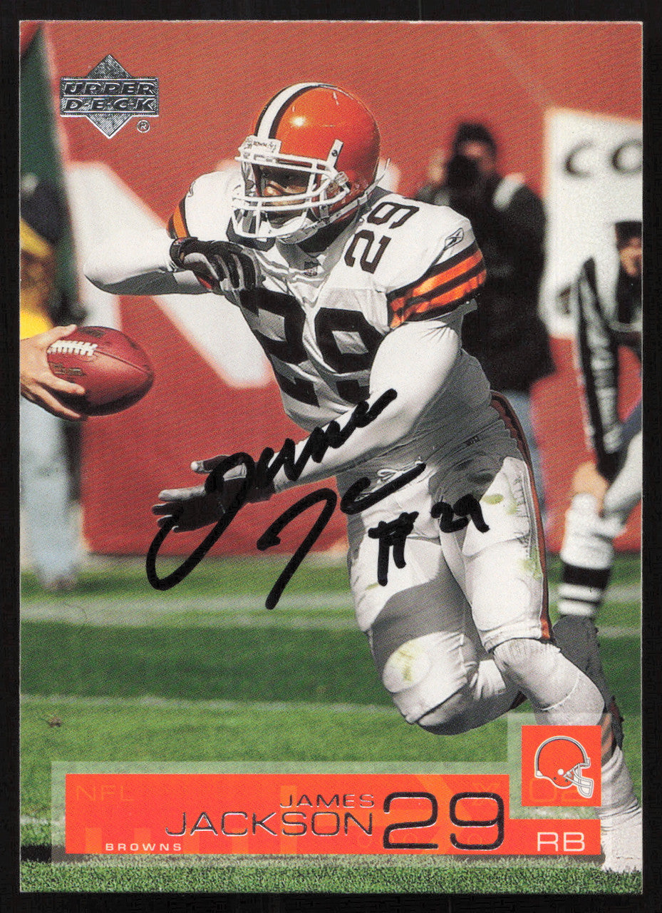 James Jackson Autographed 2002 Upper Deck Card #42 Cleveland Browns SKU #260552