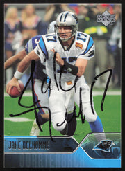 Jake Delhomme Autographed 2004 Upper Deck Card #28 Carolina Panthers SKU #260558