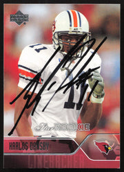 Karlos Dansby Autographed 2004 Upper Deck Rookie Card #235 Arizona Cardinals SKU #260560
