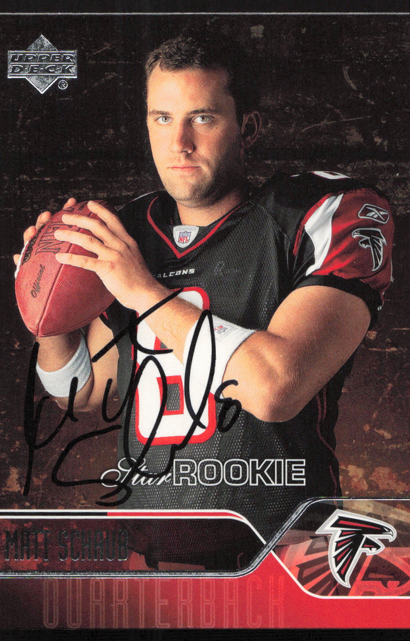 Matt Schaub Autographed 2004 Upper Deck Rookie Card #270 Houston Texans SKU #260564