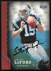 Stefan LeFors Autographed 2005 Upper Deck Rookie Card #250 Carolina Panthers SKU #260566