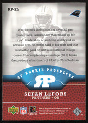 Stefan LeFors Autographed 2005 Upper Deck Rookie Card #RP-SL Carolina Panthers SKU #260568