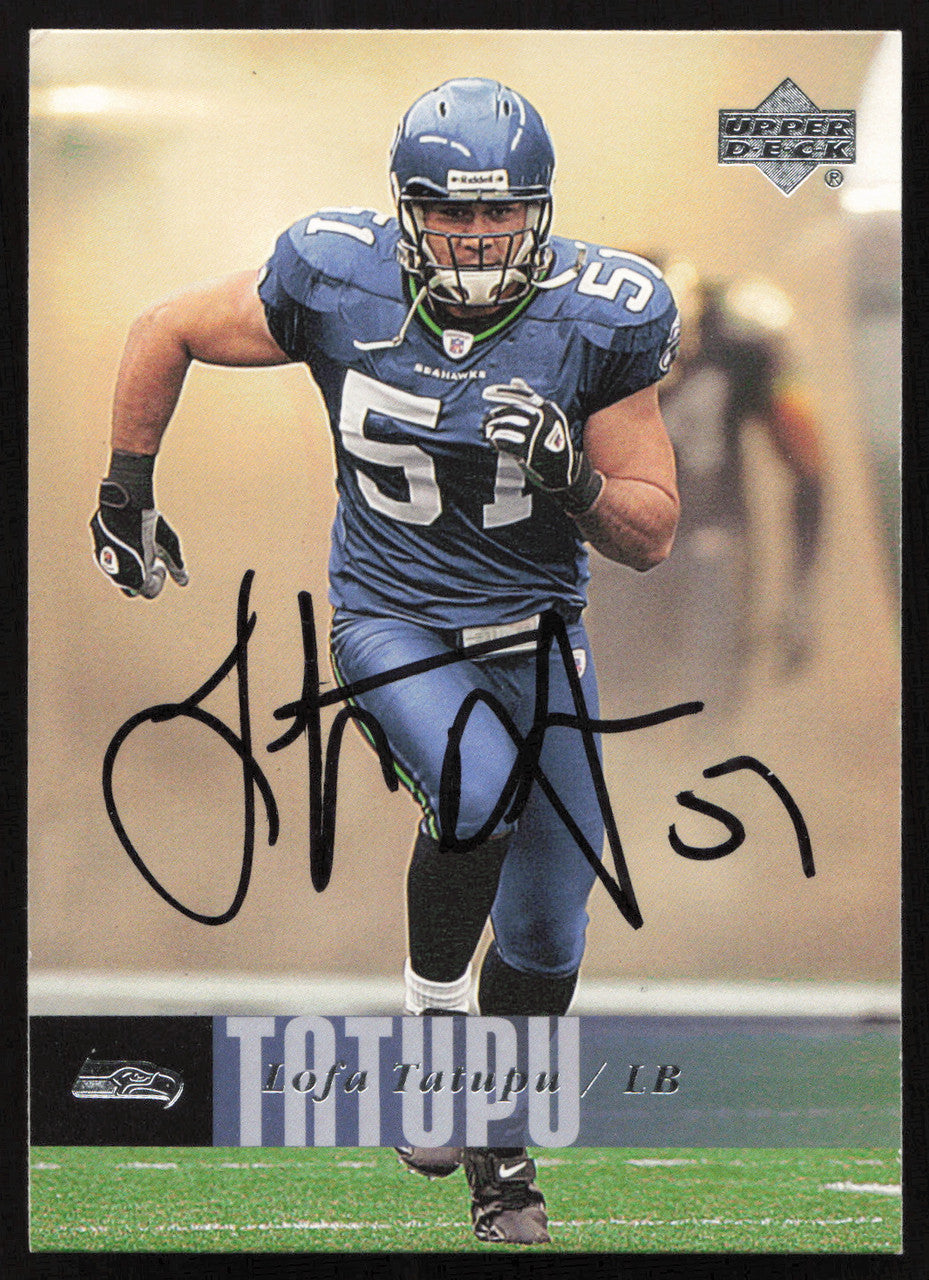 Lofa Tatupu Autographed 2006 Upper Deck Card #176 Seattle Seahawks SKU #260571