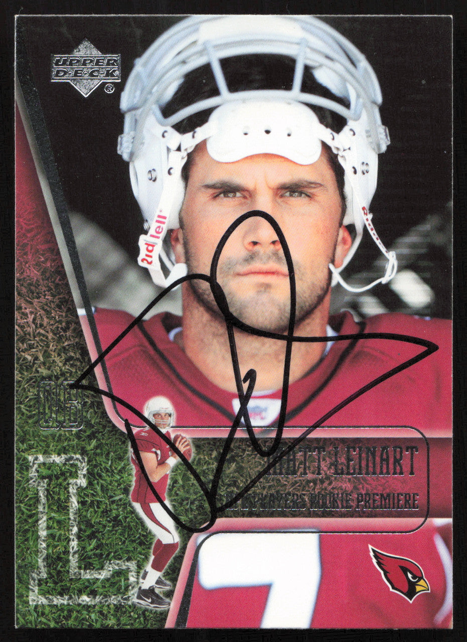 Matt Leinart Autographed 2006 Upper Deck Rookie Card #15 Arizona Cardinals SKU #260573