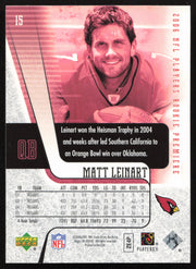 Matt Leinart Autographed 2006 Upper Deck Rookie Card #15 Arizona Cardinals SKU #260573