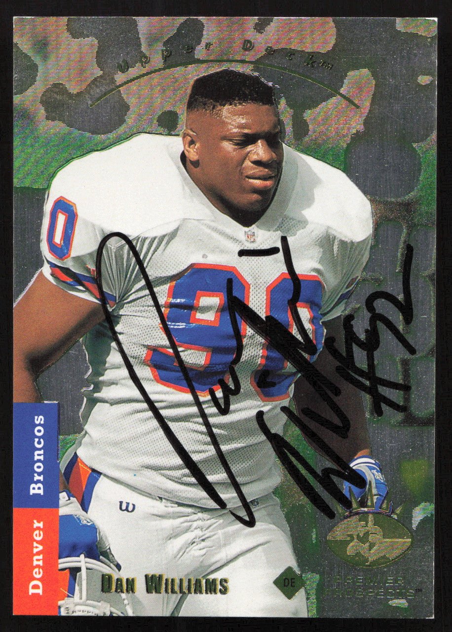 Dan Williams Autographed 1993 Upper Deck SP Rookie Card #4 Denver Broncos SKU #260593