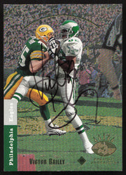 Victor Bailey Autographed 1993 Upper Deck SP Rookie Card #12 Philadelphia Eagles SKU #260597