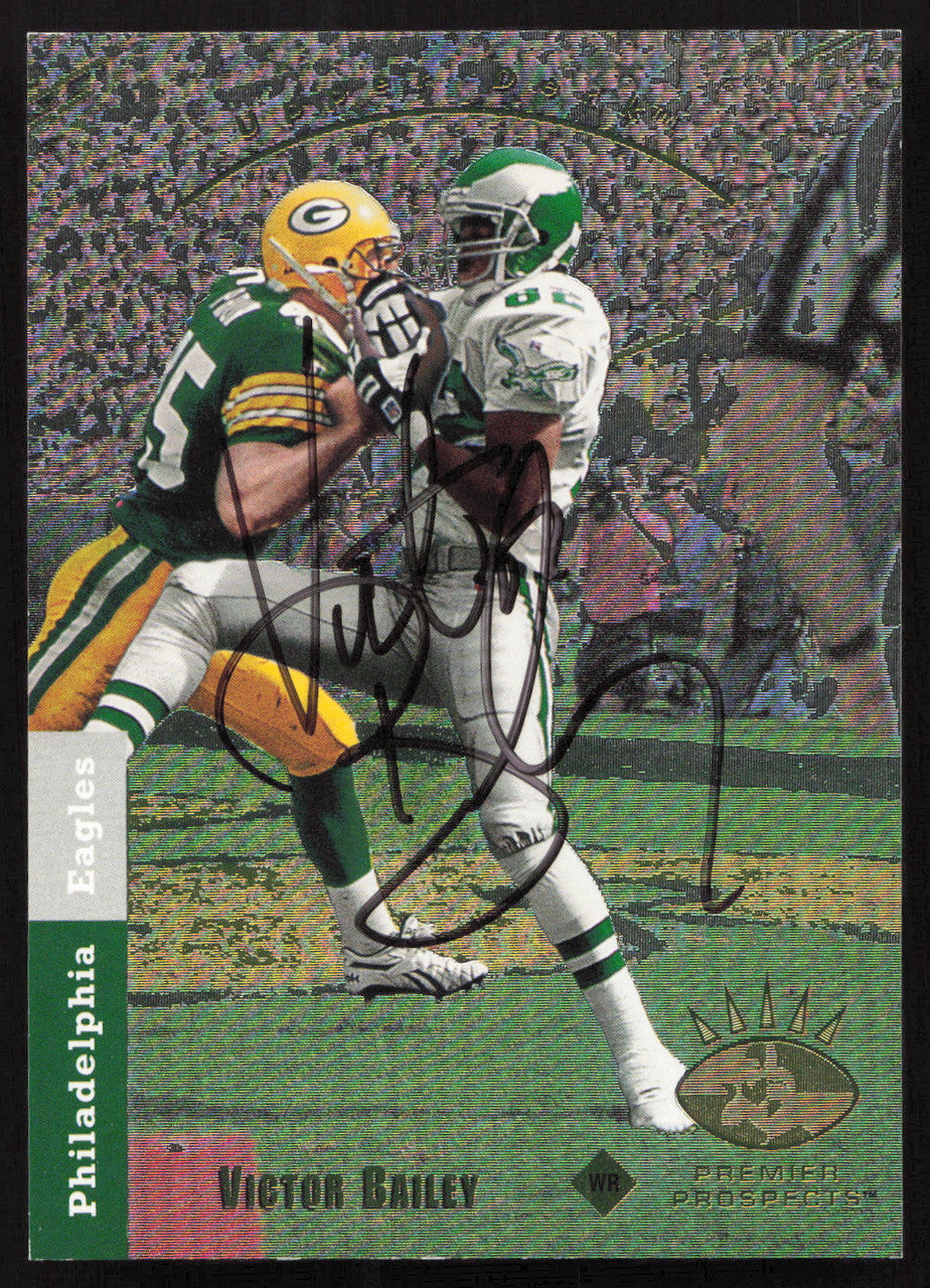 Victor Bailey Autographed 1993 Upper Deck SP Rookie Card #12 Philadelphia Eagles SKU #260597