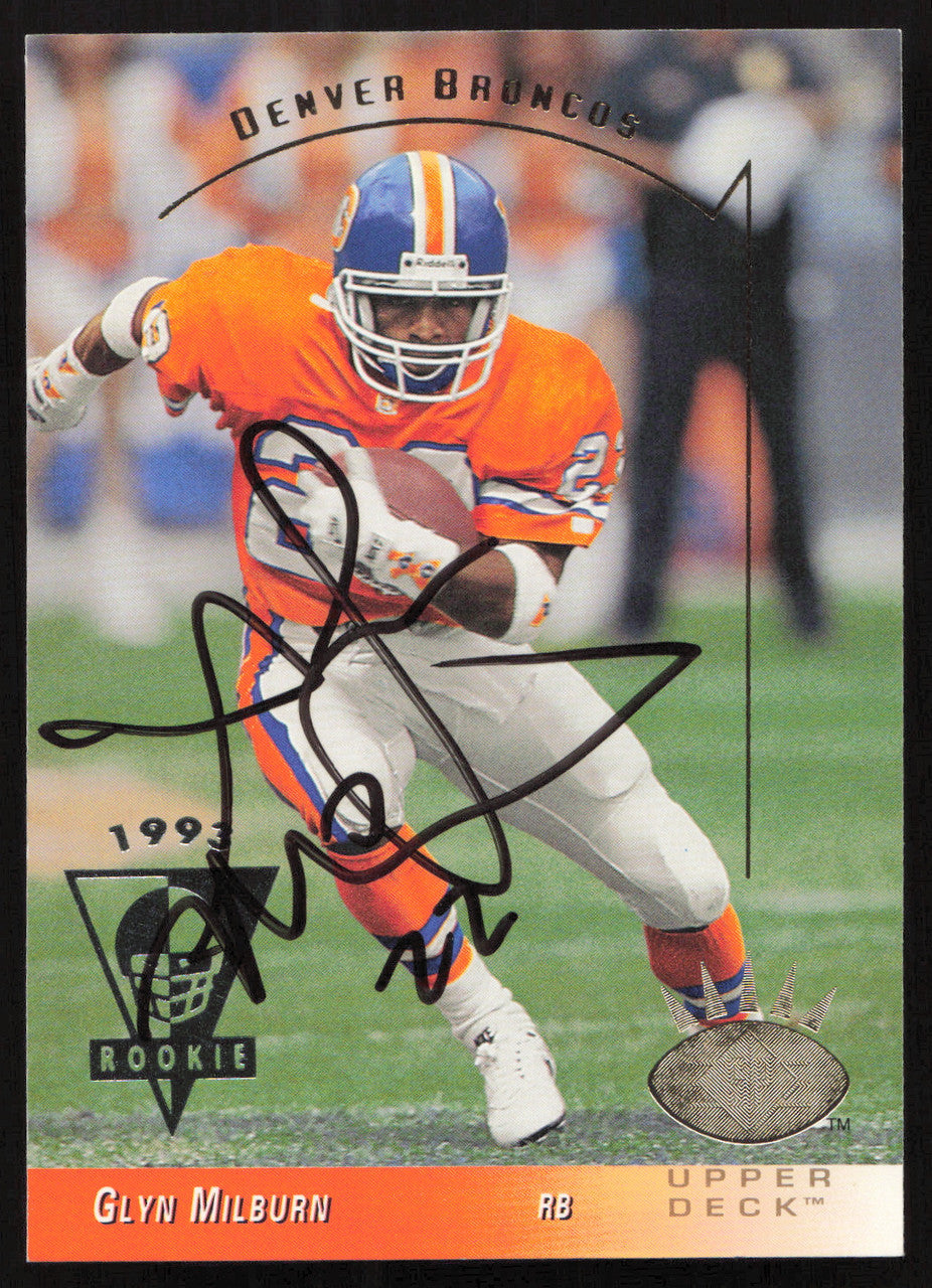 Glyn Milburn Autographed 1993 Upper Deck SP Card #79 Denver Broncos SKU #260601