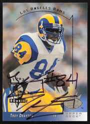 Todd Drayton Autographed 1993 Upper Deck SP Rookie Card #139 Los Angeles Rams SKU #260609