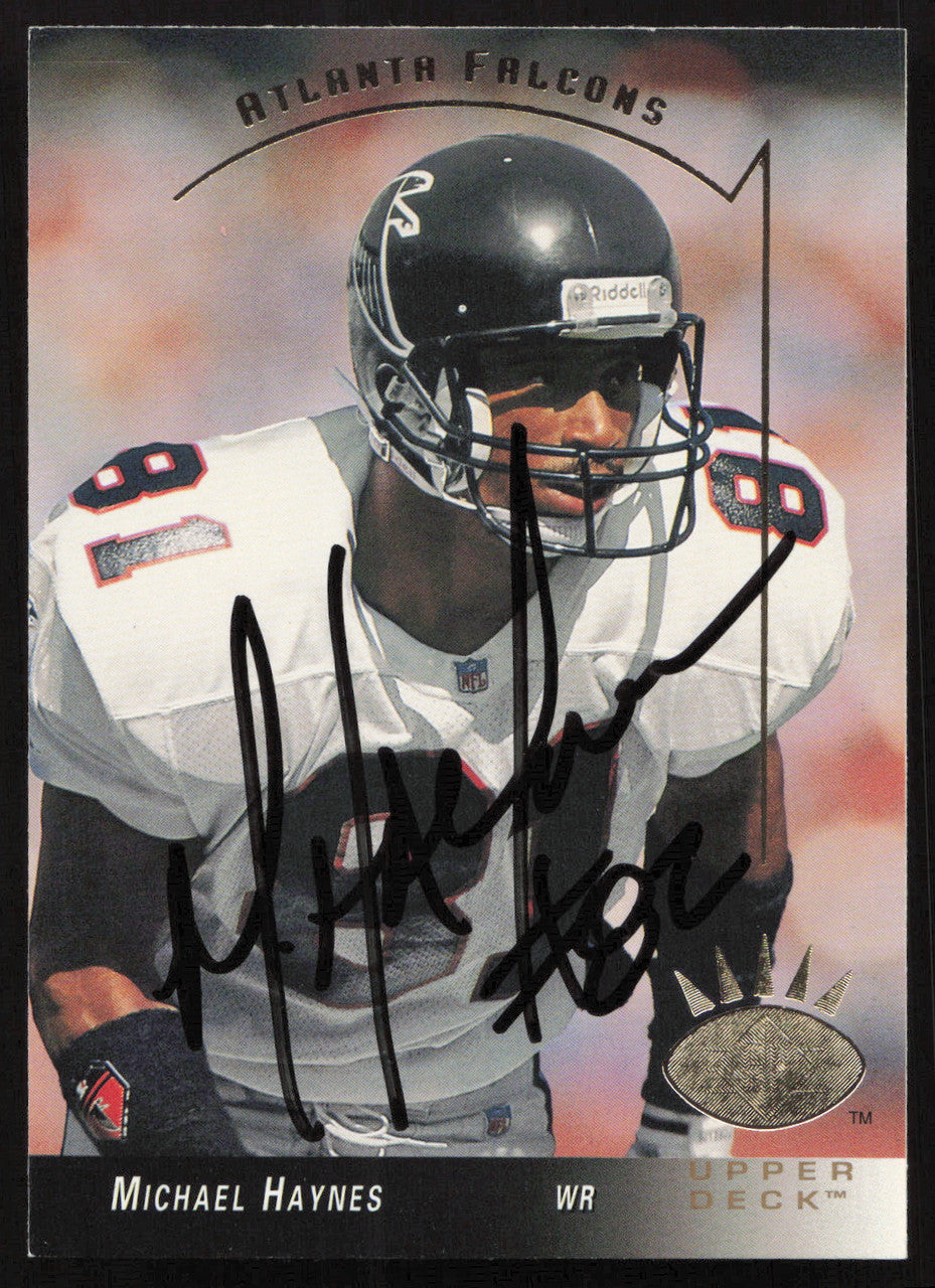 Michael Haynes Autographed 1993 Upper Deck SP Card #21 Atlanta Falcons SKU #260613
