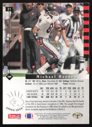 Michael Haynes Autographed 1993 Upper Deck SP Card #21 Atlanta Falcons SKU #260613