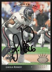 Lincoln Kennedy Autographed 1993 Upper Deck SP Rookie Card #23 Atlanta Falcons SKU #260615