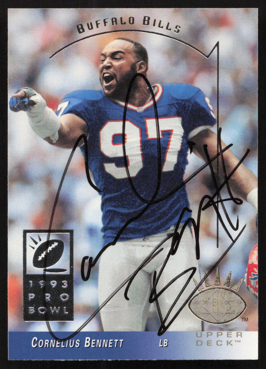 Cornelius Bennett Autographed 1993 Upper Deck SP Card #28 Buffalo Bills SKU #260617