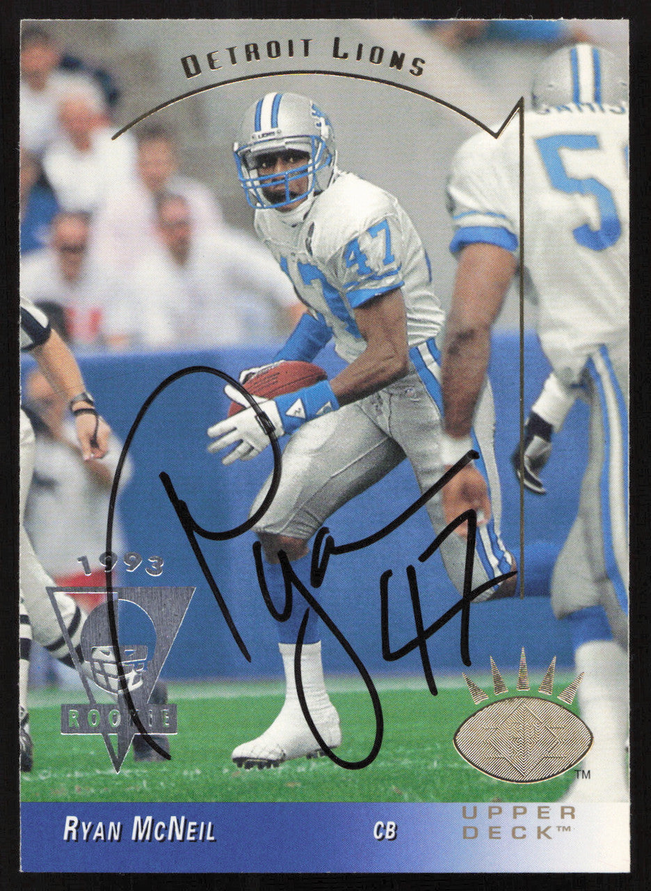 Ryan McNeil Autographed 1993 Upper Deck SP Rookie Card #85 Detroit Lions SKU #260621