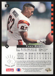 Tony McGee Autographed 1993 Upper Deck SP Rookie Card #50 Cincinnati Bengals SKU #260623