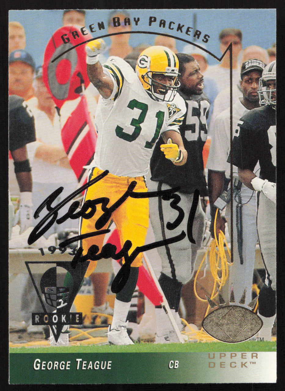 George Teague Autographed 1993 Upper Deck SP Card #98 Green Bay Packers SKU #260625
