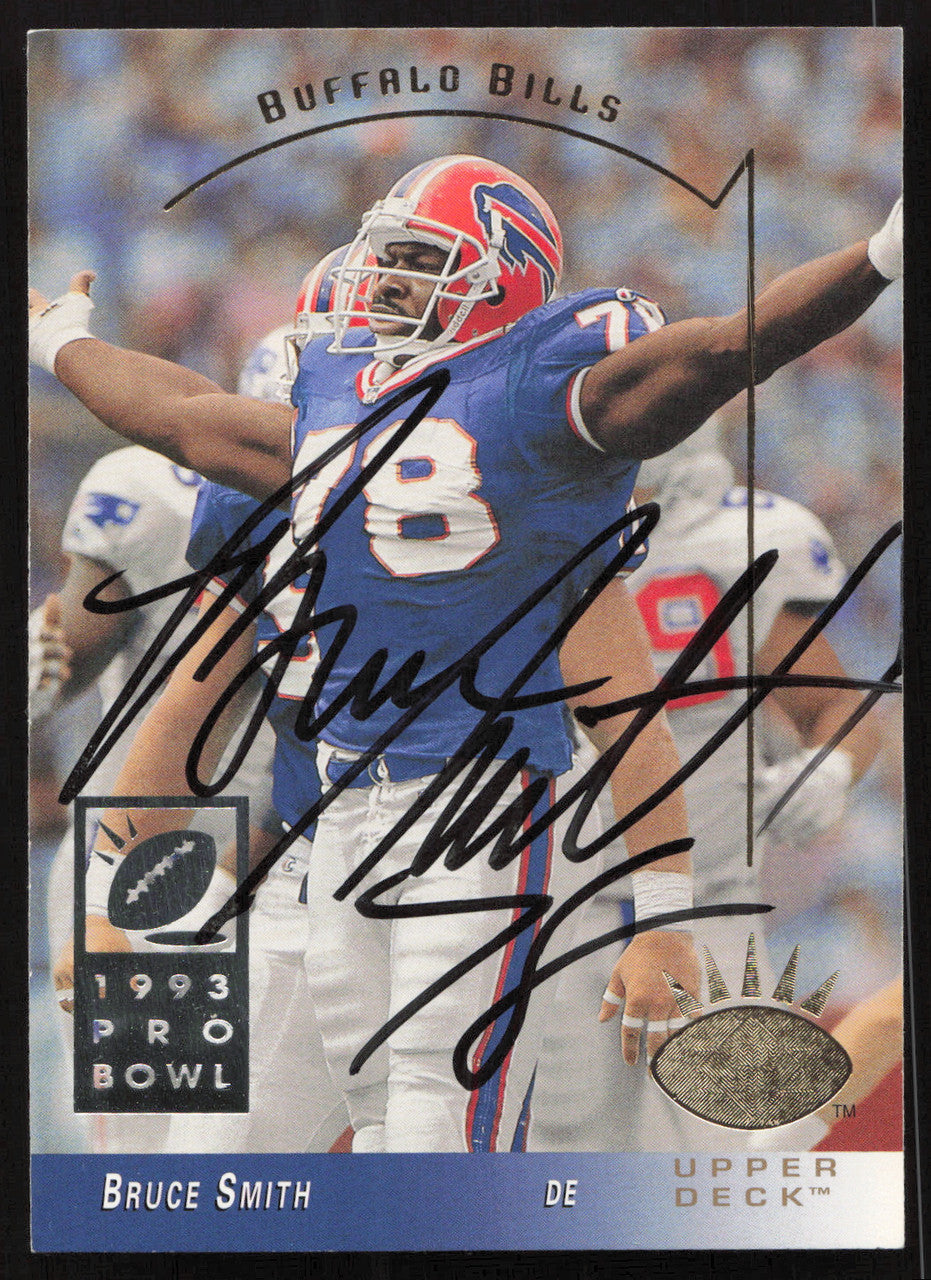 Bruce Smith Autographed 1993 Upper Deck SP Card #34 Buffalo Bills SKU #260631