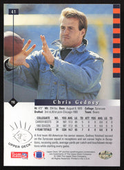 Chris Gedney Autographed 1993 Upper Deck SP Rookie Card #41 Chicago Bears SKU #260634