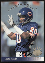 Mark Carrier Autographed 1993 Upper Deck SP Card #39 Chicago Bears SKU #260635