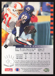 Mark Carrier Autographed 1993 Upper Deck SP Card #39 Chicago Bears SKU #260635