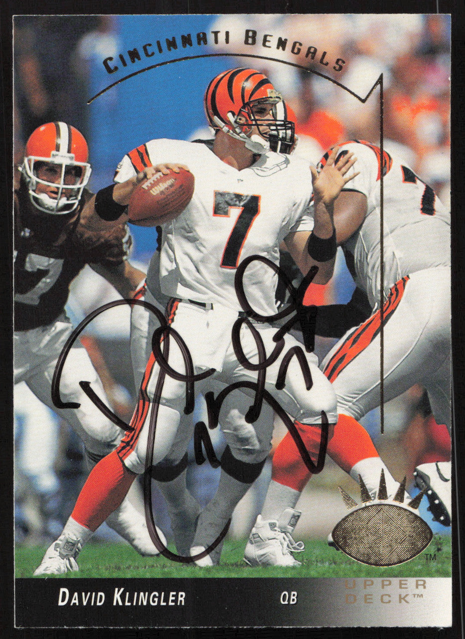David Klingler Autographed 1993 Upper Deck SP Card #48 Cincinnati Bengals SKU #260636