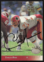 Charles Mann Autographed 1993 Upper Deck SP Card #267 Washington Redskins SKU #260638