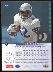 Chris Warren Autographed 1993 Upper Deck SP Card #251 Seattle Seahawks SKU #260642