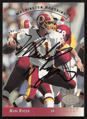 Mark Rypien Autographed 1993 Upper Deck SP Card #269 Washington Redskins SKU #260643