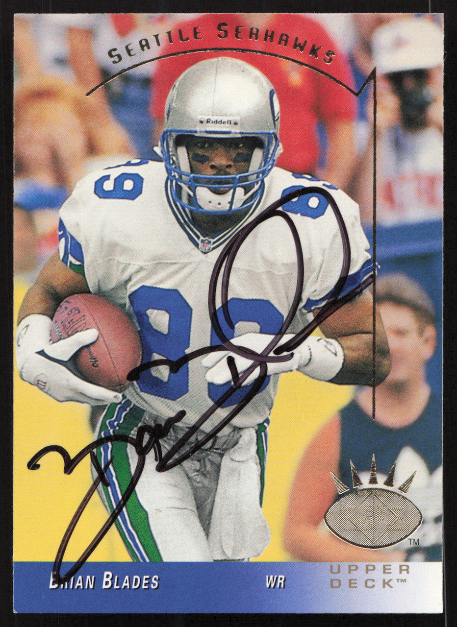 Brian Blades Autographed 1993 Upper Deck SP Card #244 Seattle Seahawks SKU #260648