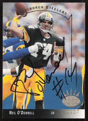 Neil O'Donnell Autographed 1993 Upper Deck SP Card #224 Pittsburgh Steelers SKU #260652