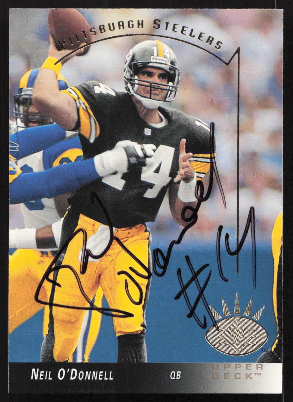 Neil O'Donnell Autographed 1993 Upper Deck SP Card #224 Pittsburgh Steelers SKU #260652