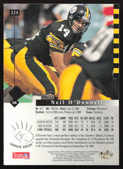 Neil O'Donnell Autographed 1993 Upper Deck SP Card #224 Pittsburgh Steelers SKU #260652