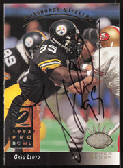 Greg Lloyd Autographed 1993 Upper Deck SP Card #223 Pittsburgh Steelers SKU #260653