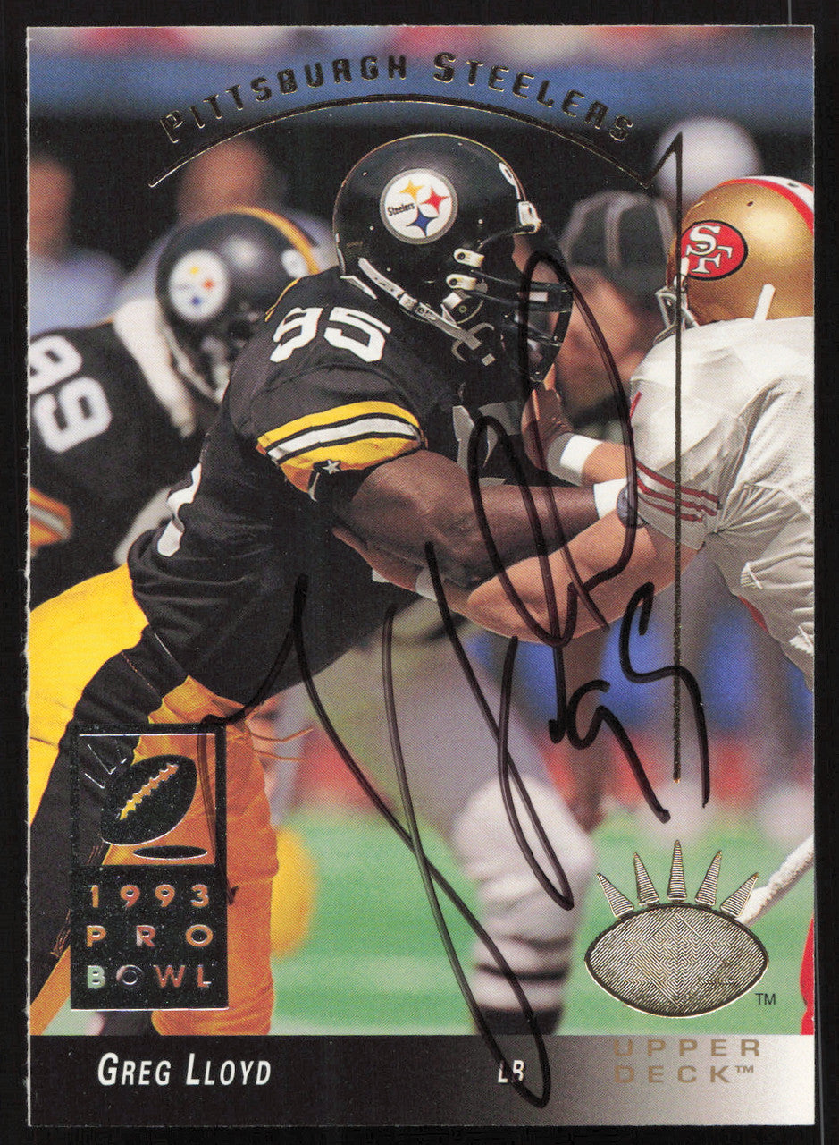 Greg Lloyd Autographed 1993 Upper Deck SP Card #223 Pittsburgh Steelers SKU #260653