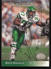 Marvin Washington Autographed 1993 Upper Deck SP Card #198 New York Jets SKU #260659