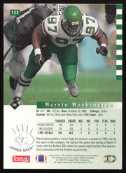 Marvin Washington Autographed 1993 Upper Deck SP Card #198 New York Jets SKU #260659