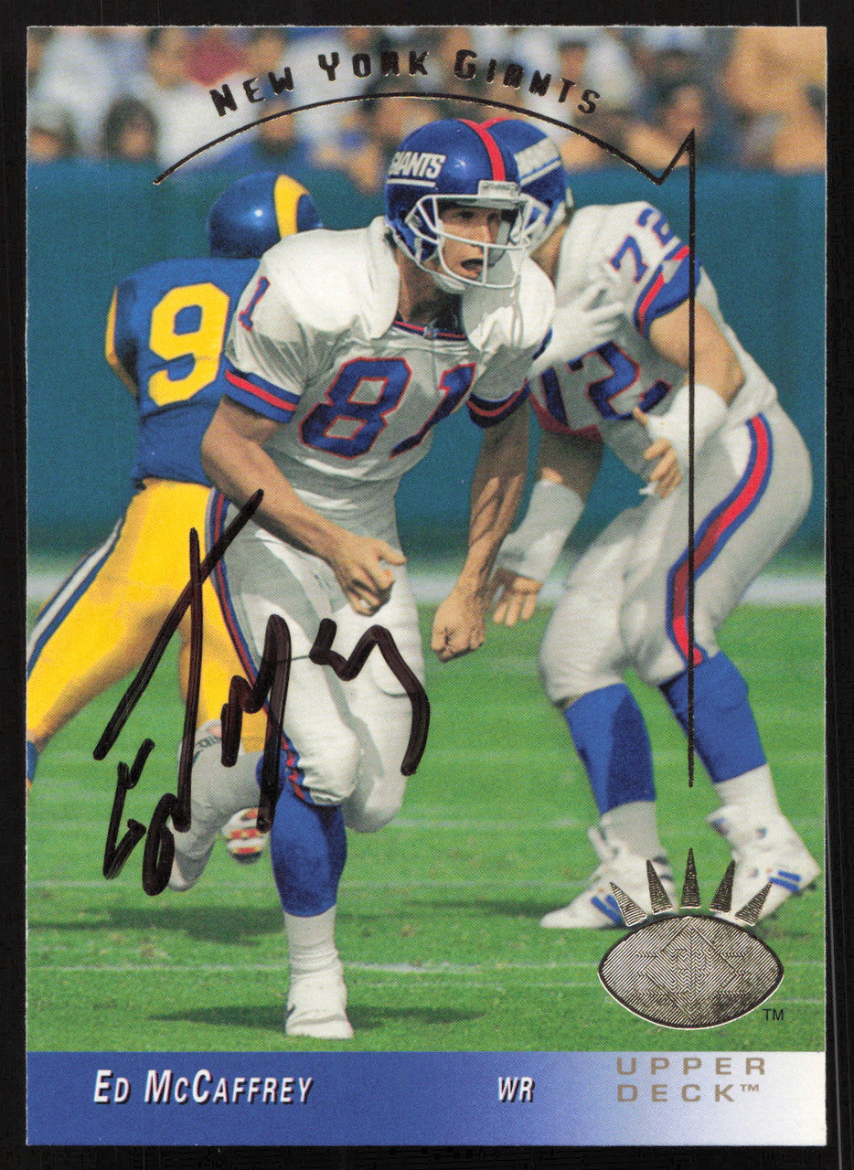 Ed McCaffrey Autographed 1993 Upper Deck SP Card #185 New York Giants SKU #260666
