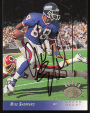 Mike Sherrard Autographed 1993 Upper Deck SP Card #187 New York Giants SKU #260667
