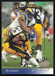 Sean Gilbert Autographed 1993 Upper Deck SP Card #143 Los Angeles Rams SKU #260669