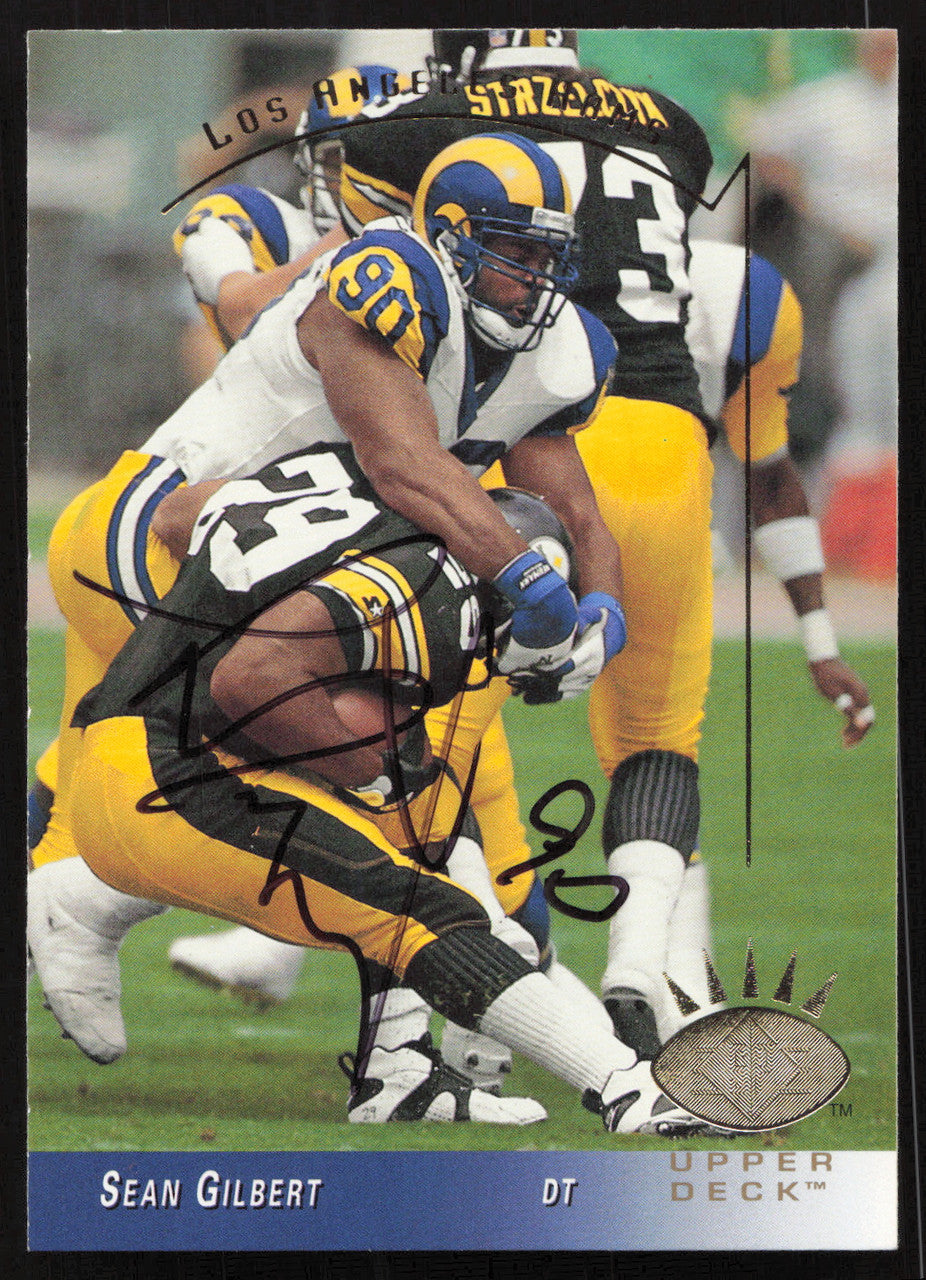 Sean Gilbert Autographed 1993 Upper Deck SP Card #143 Los Angeles Rams SKU #260669