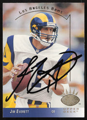 Jim Everett Autographed 1993 Upper Deck SP Card #141 Los Angeles Rams SKU #260670