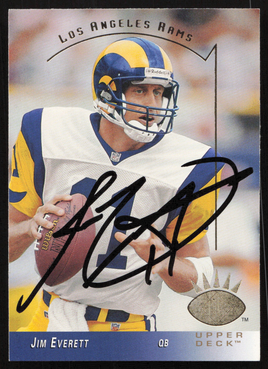 Jim Everett Autographed 1993 Upper Deck SP Card #141 Los Angeles Rams SKU #260670